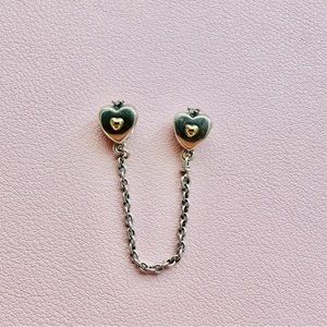 Pandora Two Tone Hearts and Crown Safety Chain